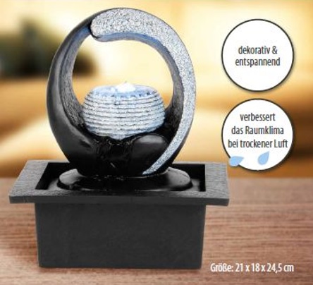 Zimmerbrunnen "Sita" mit LED Beleuchtung