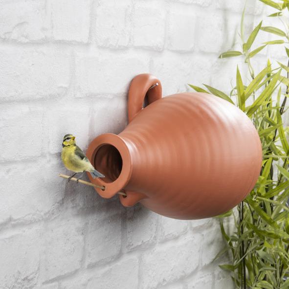 Vogelnisthaus aus Steingut