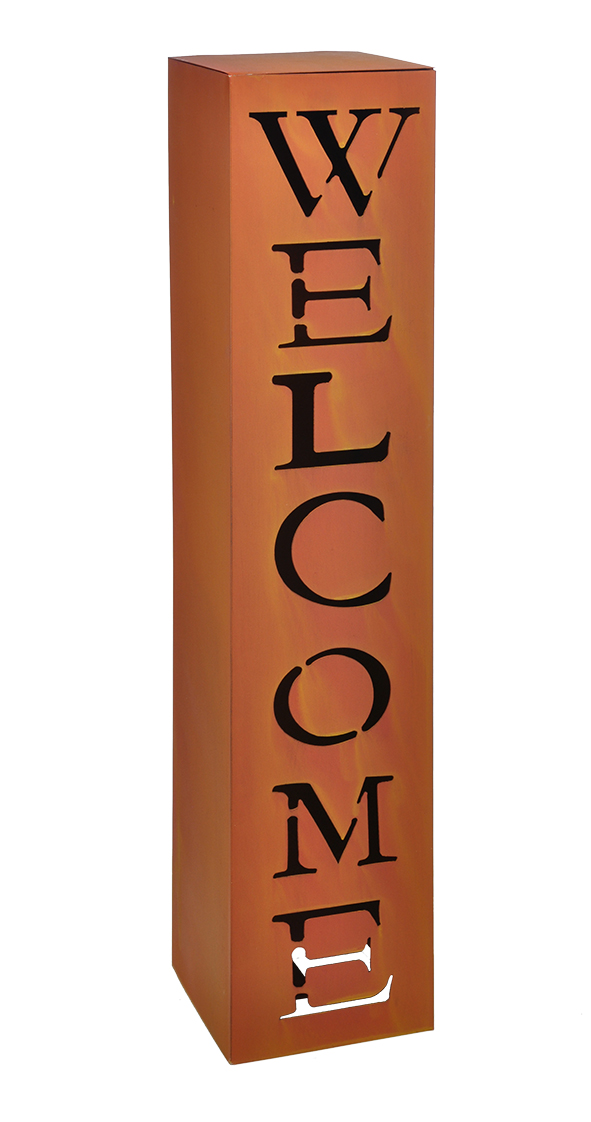 Metallsäule "Welcome"