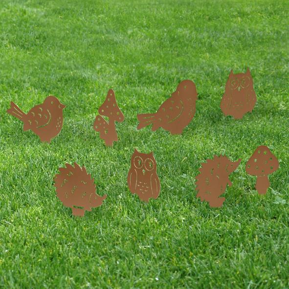 8er- Set Gartenstecker, je Design 1x
