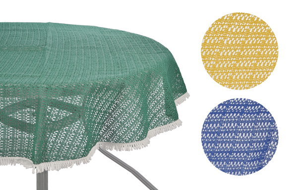 Tischdecke aus aufgeschäumten PVC