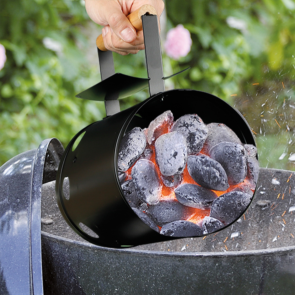 Anzündkamin aus Metall - Kohlestarter