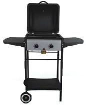 Gasgrillwagen aus Stahl mit 2 Brennern