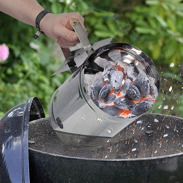 Anzündkamin aus Edelstahl - Kohlestarter