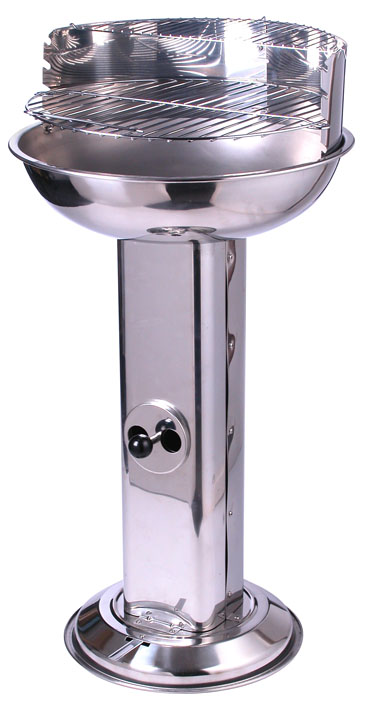 Säulengrill aus Edelstahl