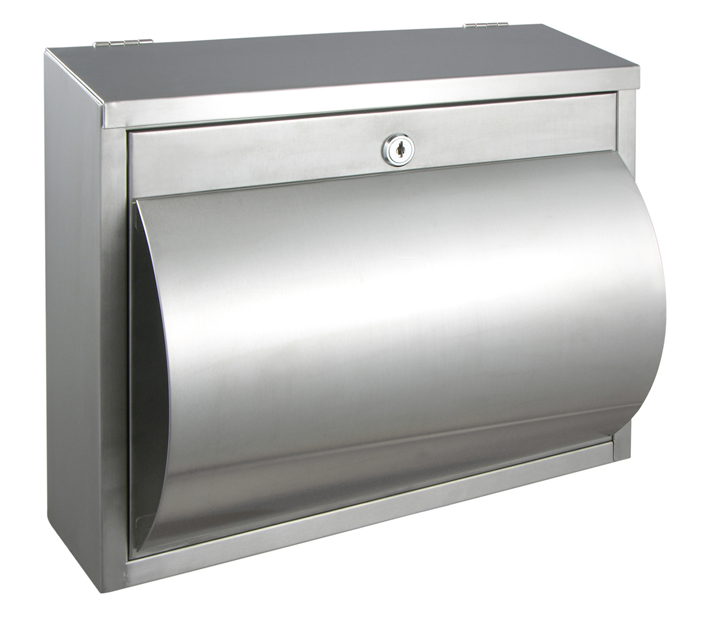 Briefkasten aus Edelstahl, mit