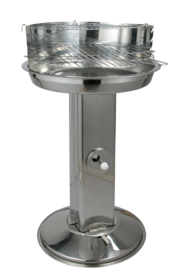 Säulengrill aus Edelstahl mit GS-TÜV