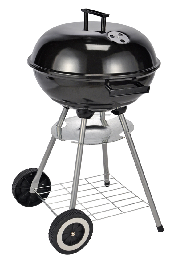 Kugelgrill emailliert in schwarz mit 2