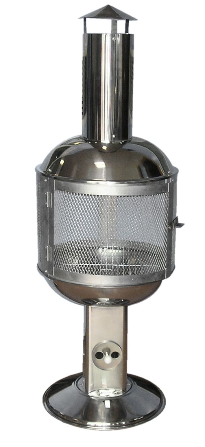 Gartenkamin aus Edelstahl