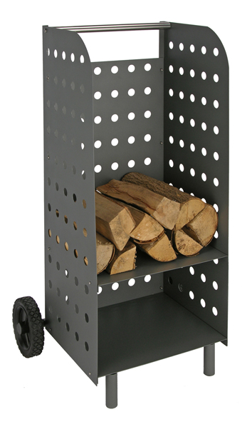 Kaminholzwagen schwarz
