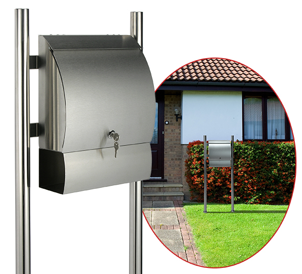 Briefkasten mit Halterung