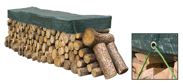 Abdeckplane für Feuerholz