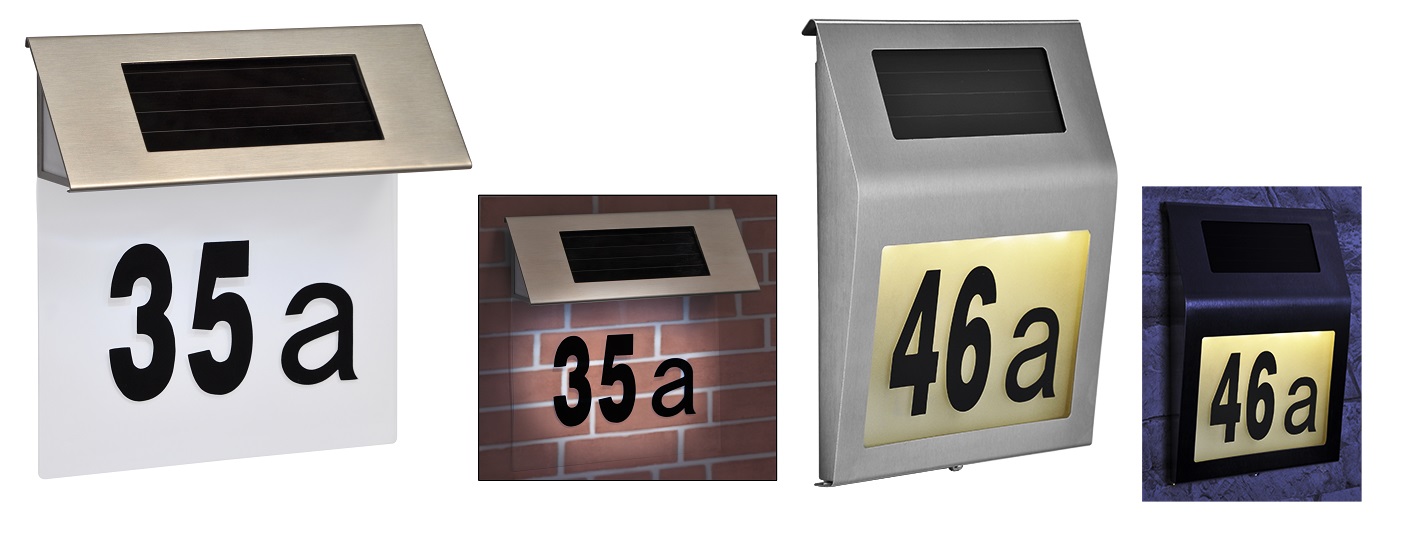 LED Solar-Hausnummer