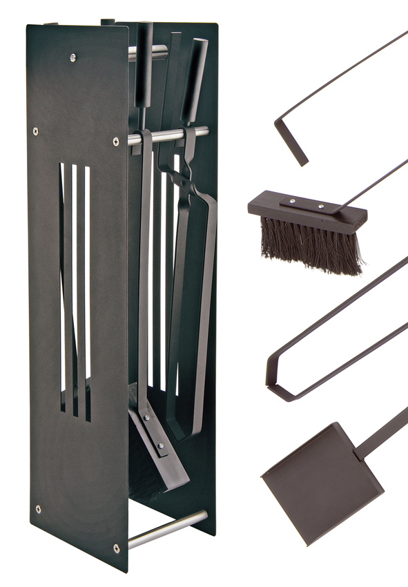 Kaminbesteck, schwarz