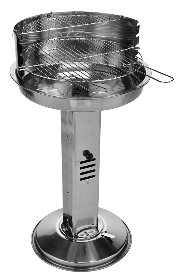 Säulengrill aus Edelstahl