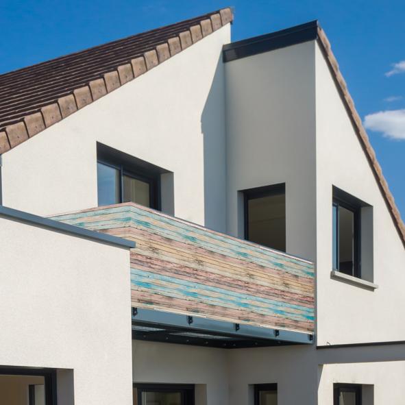 Balkonsichtschutz Holzwand
