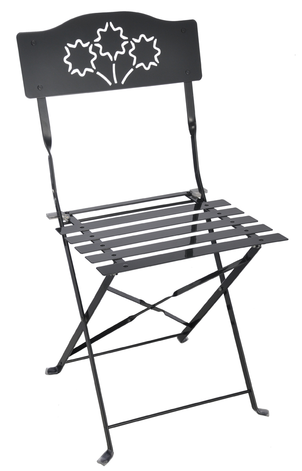 Bistrostuhl aus Stahl, klappbar, Farbe: anthrazit