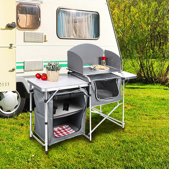 Campingtisch mit Aluminiumrahmen
