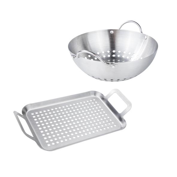 Mini Grill Wok & Grillplatte, sortiert