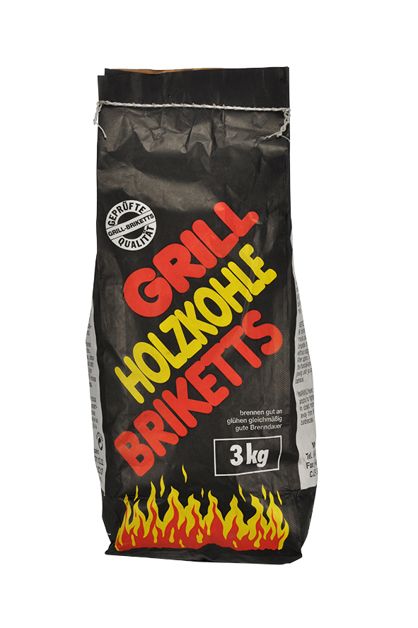 Holzkohle-Briketts 3kg Beutel