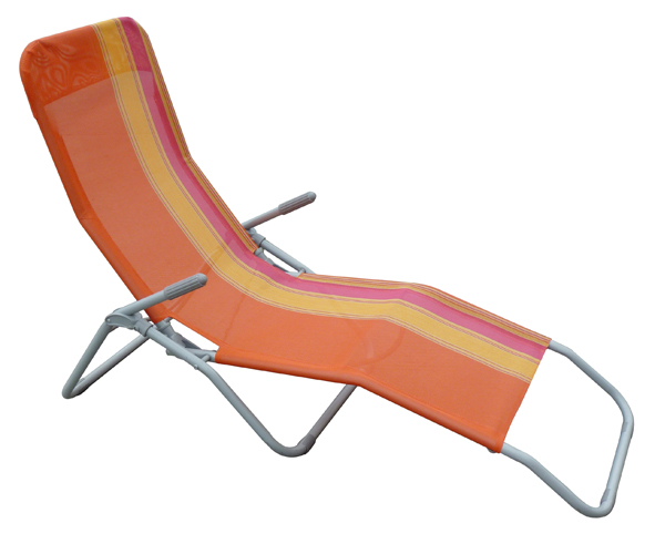 Saunaliege mit Textilbezug, orange