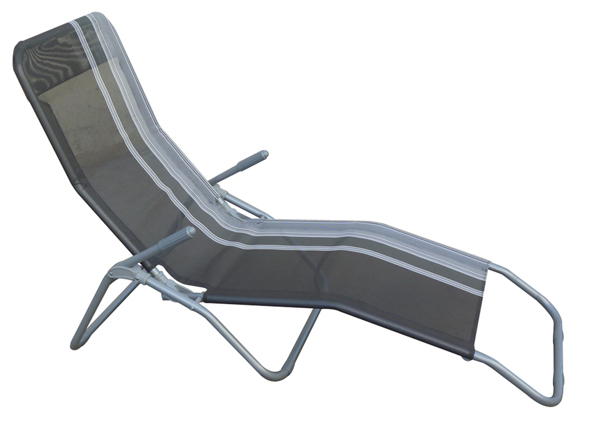 Saunaliege mit Textilbezug, Farbe grau