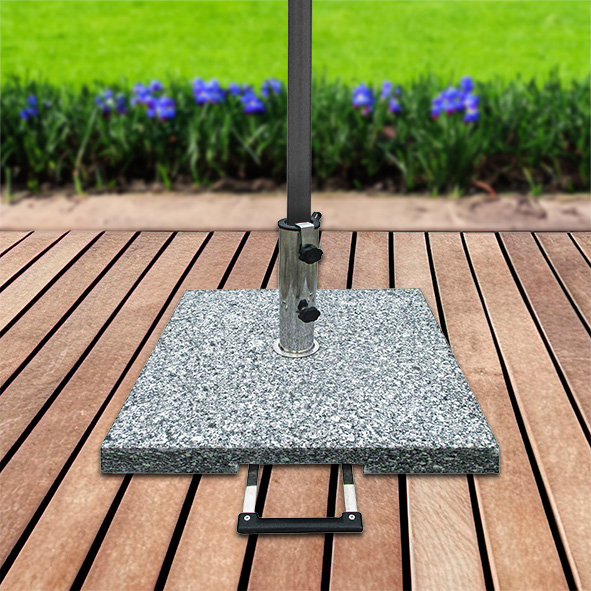 Schirmständer aus Granit mit Teleskopgriff,