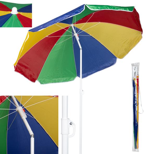 Sonnenschirm 180cm Regenbogenfarben