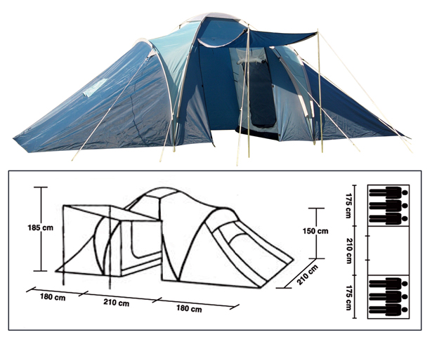 Familienzelt für 6 Personen