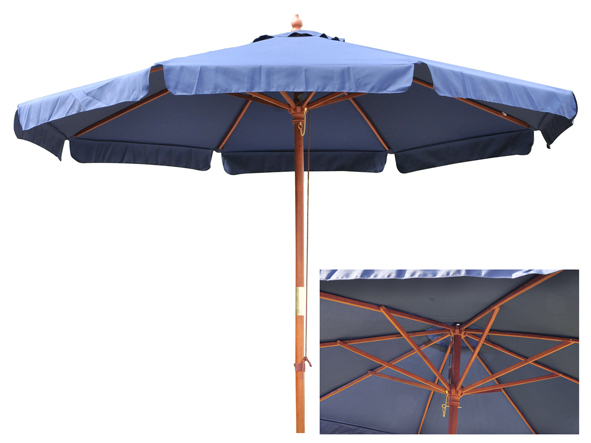 Holz-Landhausschirm Deluxe - Blau