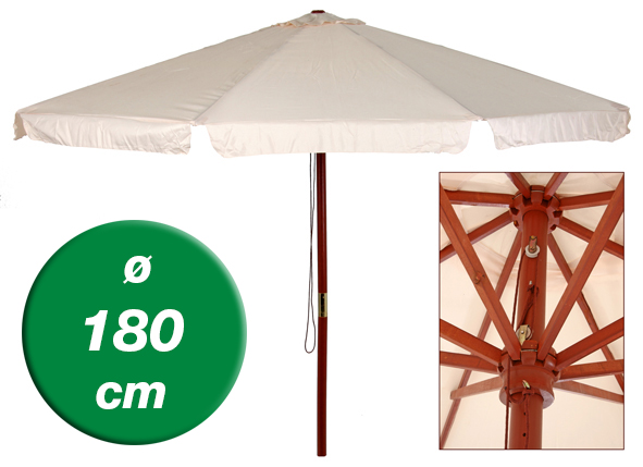 Holz-Landhausschirm - Beige