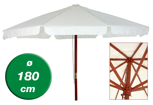 Holz-Landhausschirm - Weiß