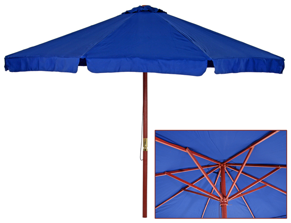 Holz-Landhausschirm - Blau