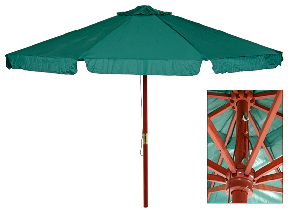 Holz-Landhausschirm - Grün