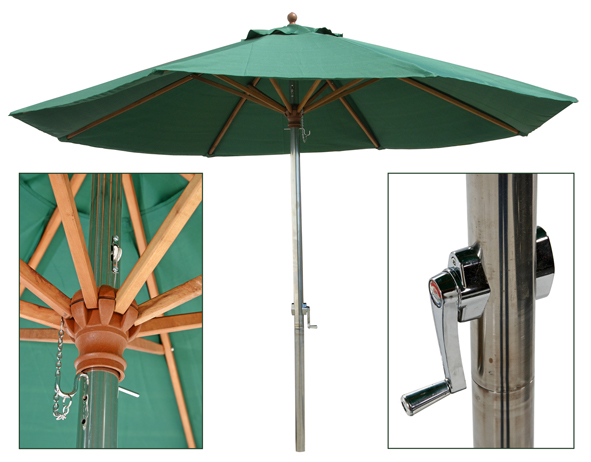 Sonnenschirm mit Edelstahlgestänge