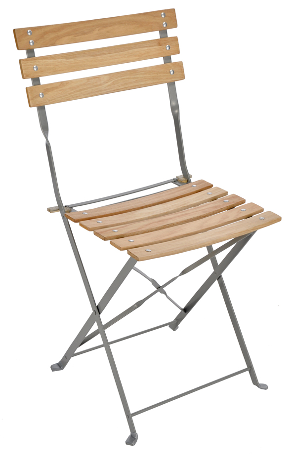 Bistrostuhl klappbar, mit Holzelementen