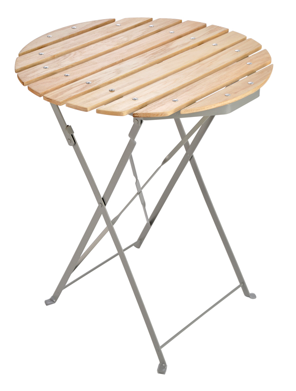 Bistrotisch, klappbar, mit Holzelementen