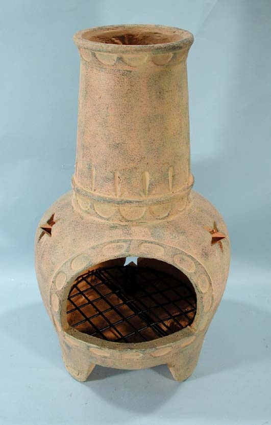 Terrakotta Ofen im Sternendesign