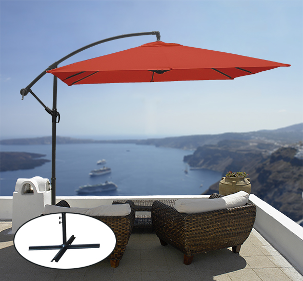 Alu-Ampelschirm - Terracotta