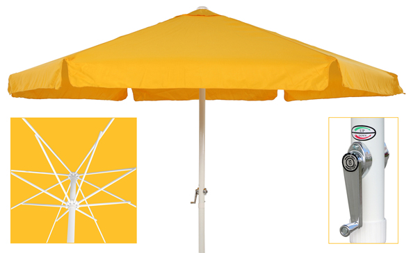 Alu-Landhausschirm - Gelb