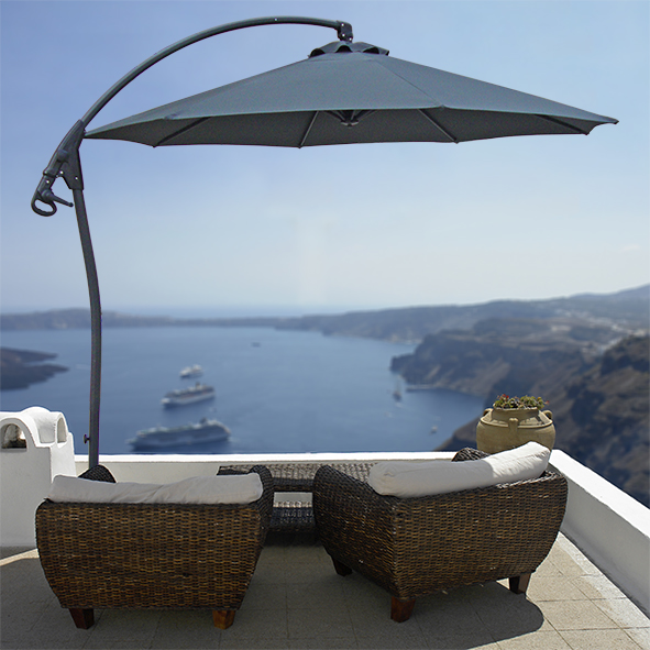 Alu-Ampelschirm - Anthrazit