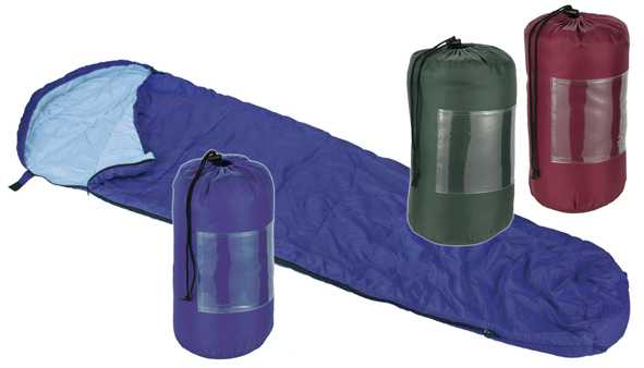 Mumienschlafsack, farbig sortiert