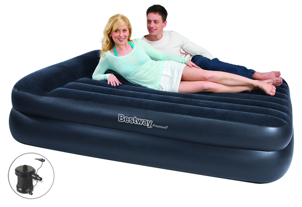 Velours Gästebett mit Pumpe