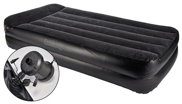 Velours Gästebett mit Pumpe