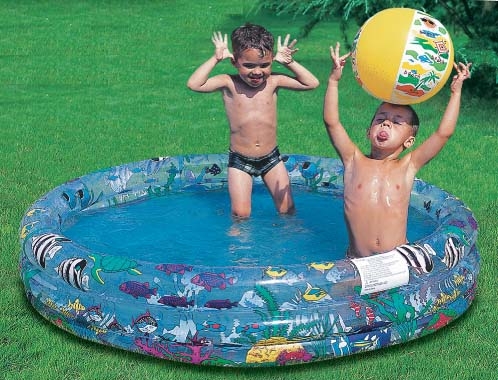 Planschbecken mit 3 Ringen, transparent