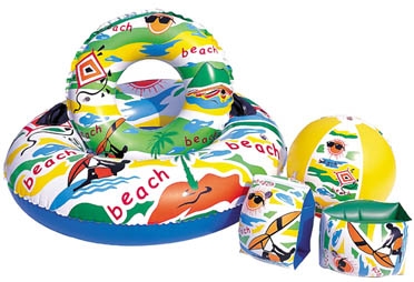Beach-Set mit Wasser-, Schwimmring