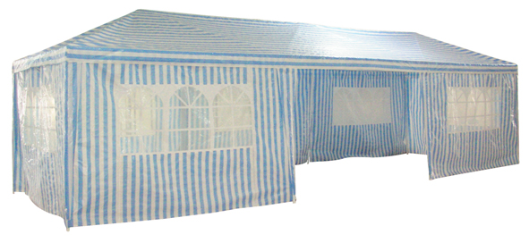 Pavillon 3x9m, mit 8 Seitenwänden - PE