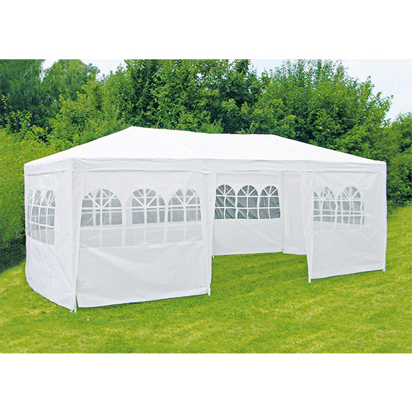 Pavillon 3x6m, mit 8 Seitenwänden,weiß