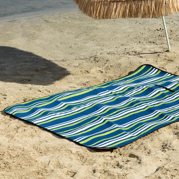Strand- und Picknickdecke, gestreift