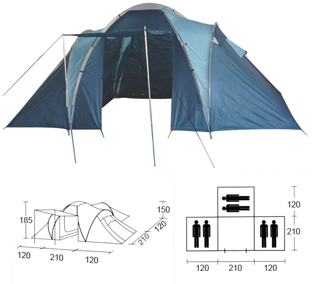 Familienzelt für 6 Personen